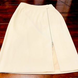 Nude Front Slit Pencil Skirt. Doncaster